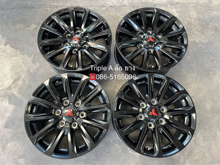 ✨ล้อแม็ก 6รู139✨Mitsu Triton Plus ขอบ 17 สีดำแท้💯 รูปที่ 7