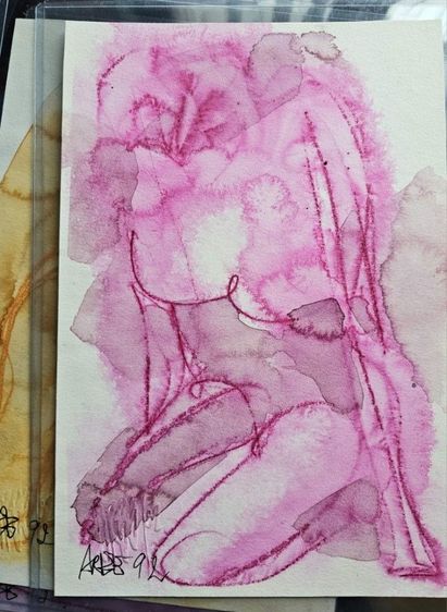 ภาพ จิตรกรรมสีน้ำ ต้นฉบับ ผลงาน อารี สุทธิพันธุ์ ศิลปินแห่งชาติ