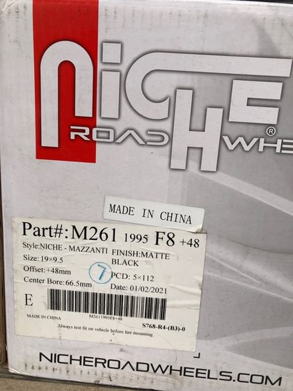  niche mazzati 19” 5-112 ล้อใหม่ ล้อแท้ usa ( ขายเป็นชุด 4 วง) รูปที่ 6