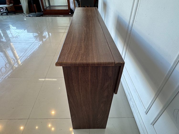 โต๊ะทำงาน ท็อปและโครงขาไม้ MDF ปิดผิวลายไม้สีน้ำตาล รูปที่ 4