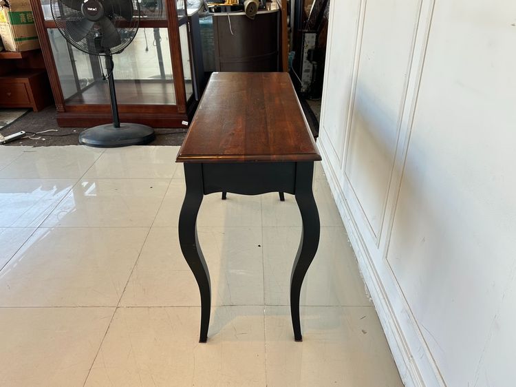 โต๊ะทำงานไม้จริง 1 ลิ้นชัก สไตล์วินเทจ มือจับทองเหลือง รูปที่ 5