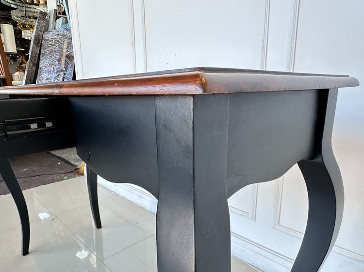 โต๊ะทำงานไม้จริง 1 ลิ้นชัก สไตล์วินเทจ มือจับทองเหลือง รูปที่ 10