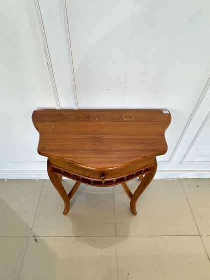 โต๊ะคอนโซลไม้สัก 1 ลิ้นชัก สไตล์วินเทจ รูปที่ 6