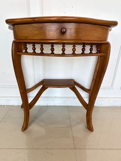 โต๊ะคอนโซลไม้สัก 1 ลิ้นชัก สไตล์วินเทจ รูปที่ 11
