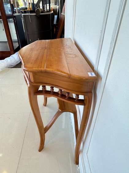 โต๊ะคอนโซลไม้สัก 1 ลิ้นชัก สไตล์วินเทจ รูปที่ 4