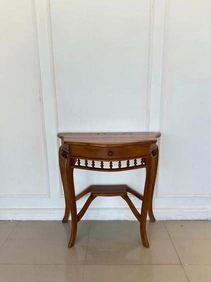 โต๊ะคอนโซลไม้สัก 1 ลิ้นชัก สไตล์วินเทจ