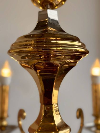 โคมไฟแขวน 6 ก้าน ทองเหลือง  รูปที่ 8