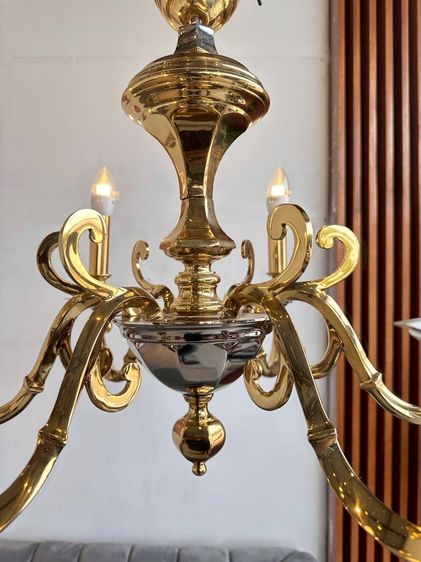 โคมไฟแขวน 6 ก้าน ทองเหลือง  รูปที่ 4