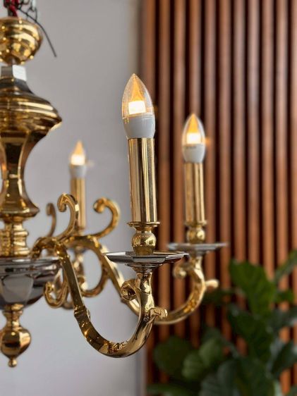 โคมไฟแขวน 6 ก้าน ทองเหลือง  รูปที่ 9