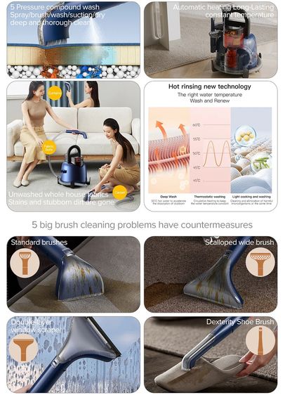 เครื่องทำความสะอาดเฟอร์นิเจอร์ผ้าและพรม สภาพเหมือนใหม่ อุปกรณ์ครบ รูปที่ 6