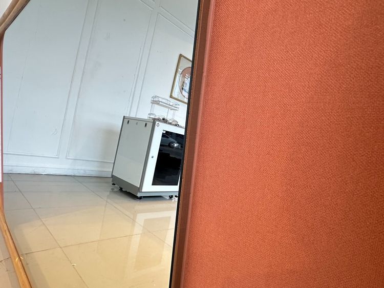 บานกระจก ติดผนังกรอบไม้จริงแผ่นปิดไม้อัด (ขนาดกว้าง 195 CM.) รูปที่ 6