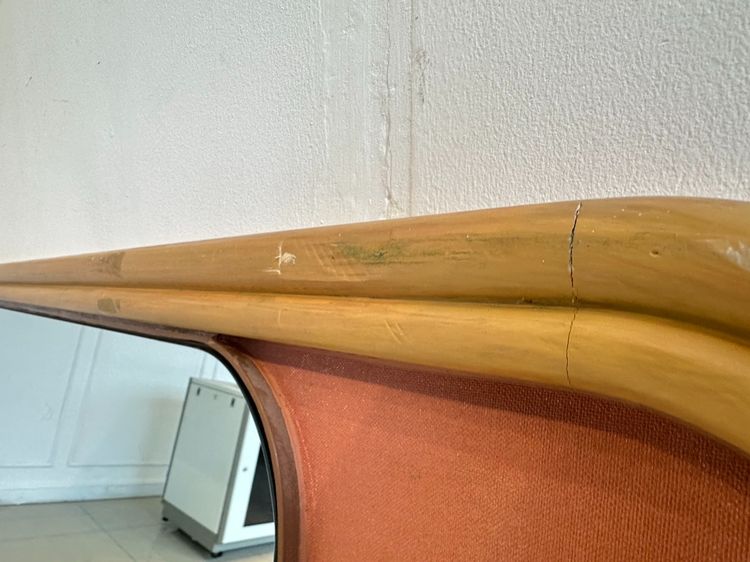 บานกระจก ติดผนังกรอบไม้จริงแผ่นปิดไม้อัด (ขนาดกว้าง 195 CM.) รูปที่ 5