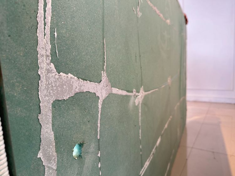 บานกระจก ติดผนังกรอบไม้จริงแผ่นปิดไม้อัด (ขนาดกว้าง 195 CM.) รูปที่ 9