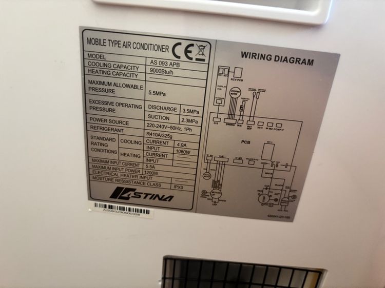 แอร์เคลื่อนที่ Astina 9000btu สภาพดีมาก รูปที่ 4