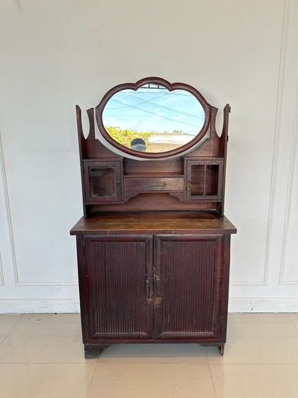 โต๊ะเครื่องแป้งไม้สัก สไตล์วินเทจ