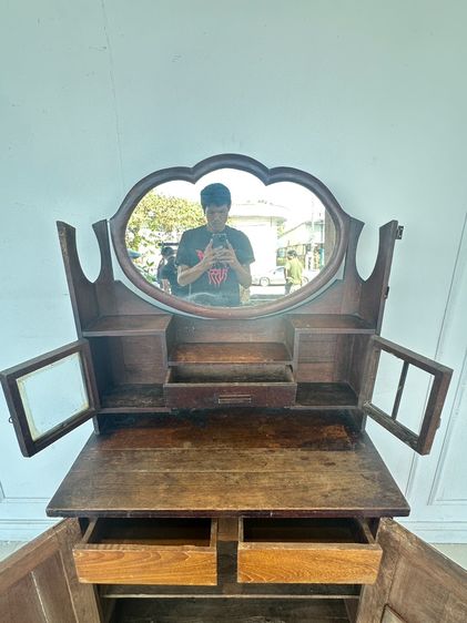 โต๊ะเครื่องแป้งไม้สัก สไตล์วินเทจ รูปที่ 7