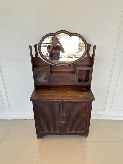 โต๊ะเครื่องแป้งไม้สัก สไตล์วินเทจ รูปที่ 2