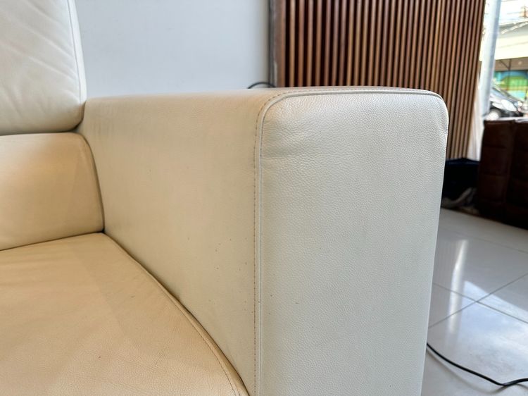 โซฟา 3 ที่นั่ง แบรนด์ PRIMAFIRA เบาะหนังแท้สีขาว  รูปที่ 14