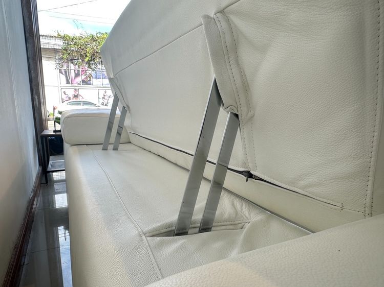 โซฟา 3 ที่นั่ง แบรนด์ PRIMAFIRA เบาะหนังแท้สีขาว  รูปที่ 8