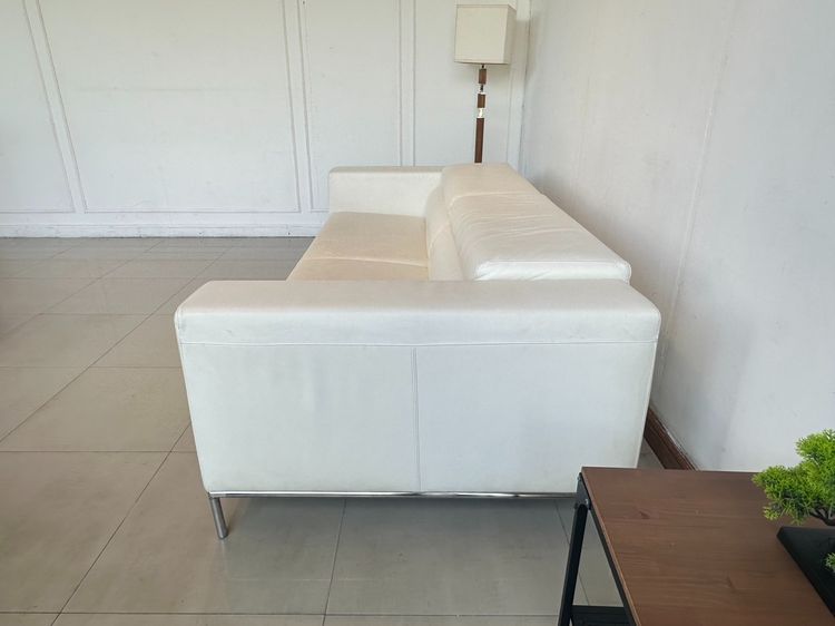 โซฟา 3 ที่นั่ง แบรนด์ PRIMAFIRA เบาะหนังแท้สีขาว  รูปที่ 5