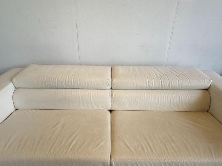 โซฟา 3 ที่นั่ง แบรนด์ PRIMAFIRA เบาะหนังแท้สีขาว  รูปที่ 7