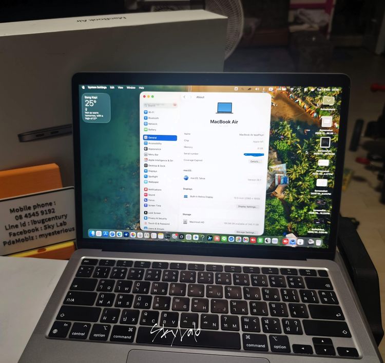 แลก-ขาย Macbook Air M1 2020 ram8 SSD 256g ยกกล่อง แบตดี ไม่ติด iCloud ผ่าน Shopee ได้ รูปที่ 6