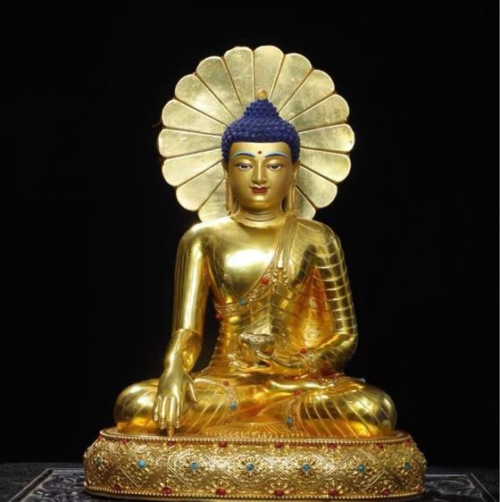 ✨พระพุทธรูปศากยมุนีทองเหลืองปิดทอง