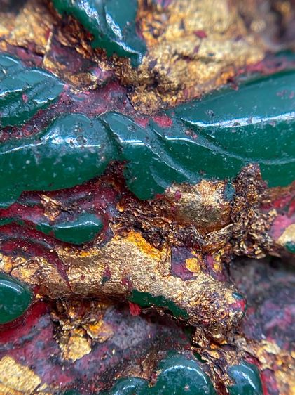 พระองค์จตุคาม โคตรเศรษฐี เนื้อหยก สีเขียวมรกต ลงรักปิดทอง รูปที่ 9