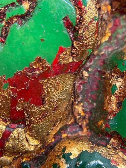 พระองค์จตุคาม โคตรเศรษฐี เนื้อหยก สีเขียวมรกต ลงรักปิดทอง รูปที่ 6