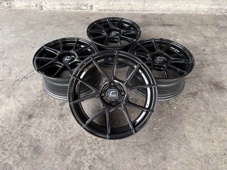 ล้อแม็กขอบ15 COSMIS 4รู100 กว้าง7 ออฟ30 สีดำเงา งานไทย สภาพสวยมากๆ (ล้อทำสีมาใหม่เพื่อความสวยงาม ไม่มีซ่อม)