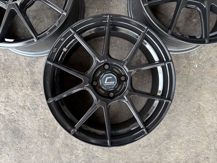 ล้อแม็กขอบ15 COSMIS 4รู100 กว้าง7 ออฟ30 สีดำเงา งานไทย สภาพสวยมากๆ (ล้อทำสีมาใหม่เพื่อความสวยงาม ไม่มีซ่อม) รูปที่ 4