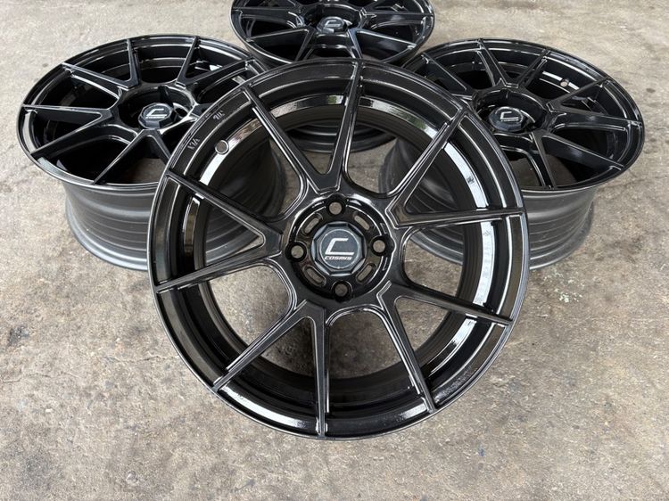 ล้อแม็กขอบ15 COSMIS 4รู100 กว้าง7 ออฟ30 สีดำเงา งานไทย สภาพสวยมากๆ (ล้อทำสีมาใหม่เพื่อความสวยงาม ไม่มีซ่อม) รูปที่ 2