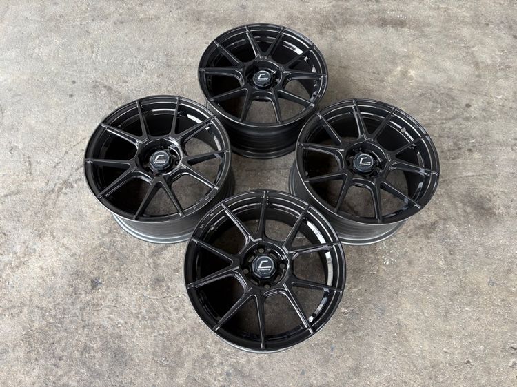 ล้อแม็กขอบ15 COSMIS 4รู100 กว้าง7 ออฟ30 สีดำเงา งานไทย สภาพสวยมากๆ (ล้อทำสีมาใหม่เพื่อความสวยงาม ไม่มีซ่อม) รูปที่ 3