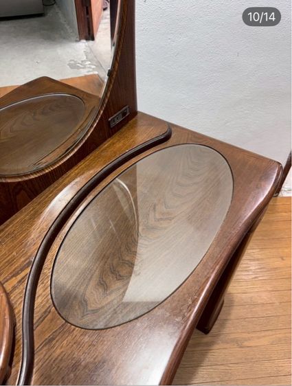 🔥 🇯🇵 โต๊ะเครื่องแป้งสภาพโดยรวมยังดีมากวัสดุดีแข็งแรงน่าใช้แนะนำเลยค่ะมาไกลจากญี่ปุ่นเลยไม้สีสวยวางมุมก็สวยค่ะ รูปที่ 10