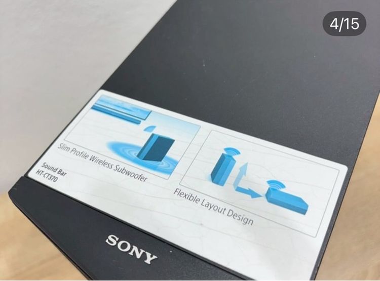🔥SONY CT370  ชุดซาวด์บาร์สภาพโดยรวมยังดีค่ะมีร่องรอยการใช้งานเดิมมาบ้าง เสียงดีมากๆ รูปที่ 4