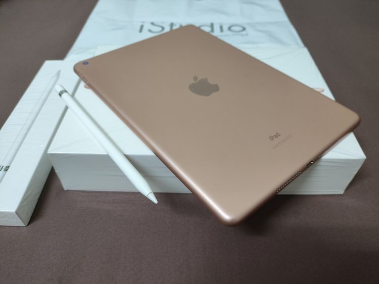 iPad 8th Gen Gold 32 GB + Pencil 1st gen + Film (กระจกอย่างดี) OS ล่าสุด ครบแล้วไม่ต้องทำอะไรเพิ่ม นัดดูสภาพได้ ใช้เองขายเอง รูปที่ 3