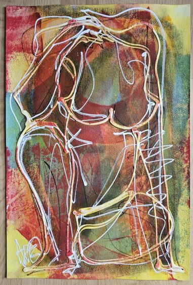 ภาพ จิตรกรรมต้นฉบับ ผลงาน ศ.พิเศษ อารี สุทธิพันธุ์ ศิลปินแห่งชาติ