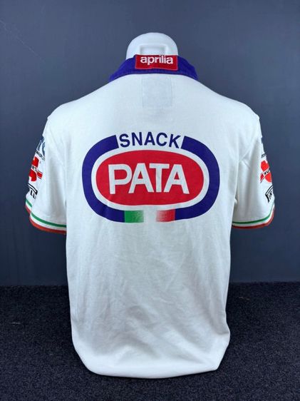 เสื้อโปโล Aprilia แท้ 💯size วัดจริงอก 22.5-23 ยาว 28 สภาพใหม่มาก ลายสวย ดีเทลสวย เนื้อผ้าดีระบายอากาศดีใส่สบายครับ หายากน่าสะสมครับ รูปที่ 4
