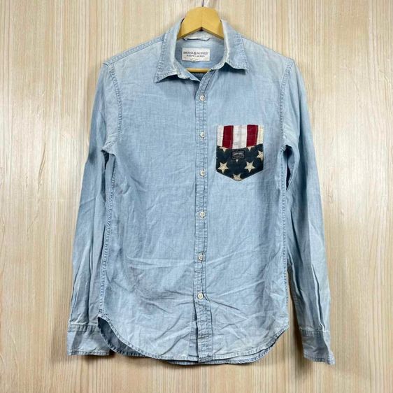 อื่นๆ อื่นๆ แขนยาว เสื้อเชิ้ต Polo Ralph Lauren เสื้อยีนส์ DENIM SUPPLY by RALPH LAUREN กระเป๋าอกซ้าย แท้ 💯 size วัดจริงขนาด อก 19.5 ยาว 28 นิ้ว สภาพดีสีเฟดสวย ดีเทลสวย สีผ้าสวย