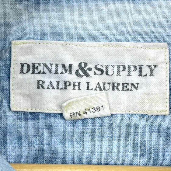 เสื้อยีนส์ DENIM SUPPLY by RALPH LAUREN กระเป๋าอกซ้าย แท้ 💯 size วัดจริงขนาด อก 19.5 ยาว 28 นิ้ว สภาพดีสีเฟดสวย ดีเทลสวย สีผ้าสวย รูปที่ 3
