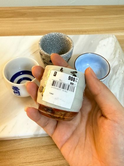 แก้วเซรามิกสาเกญี่ปุ่น 4 ใบ