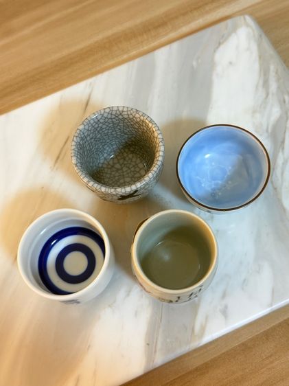 แก้วเซรามิกสาเกญี่ปุ่น 4 ใบ รูปที่ 6