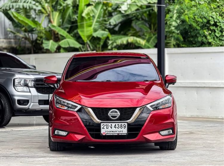 Nissan Almera 2021 1.0 VL Sedan เบนซิน ไม่ติดแก๊ส เกียร์อัตโนมัติ แดง รูปที่ 2