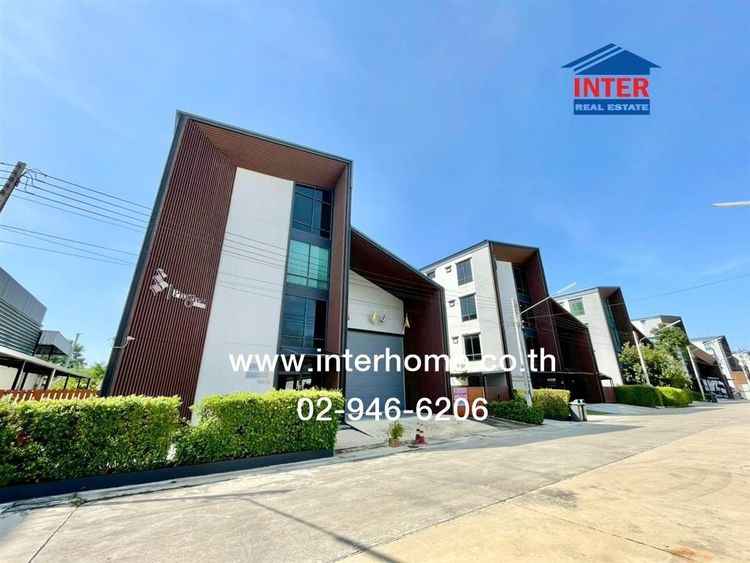 ออฟฟิศ+โกดัง 4 ชั้น 181.9 ตร.ว. โครงการแฟคทอรี่ ยาร์ด ลำลูกกา ถนนรังสิต-นครนายก ถนนเลียบมอเตอร์เวย์ ธัญบุรี ปทุมธานี