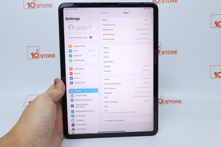 iPad Pro 11" Gen 1 256GB Wi-Fi + Cellular - ID25110215 รูปที่ 3