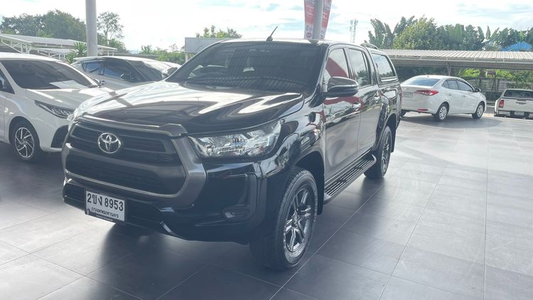Toyota Hilux Revo 2021 2.4 Entry Pickup ดีเซล ไม่ติดแก๊ส เกียร์อัตโนมัติ ดำ รูปที่ 2