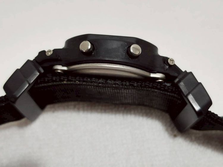 (ของแท้) นาฬิกา G Shock ยักษ์เล็ก สายผ้า ดำล้วน ตะขอเงิน รูปที่ 5