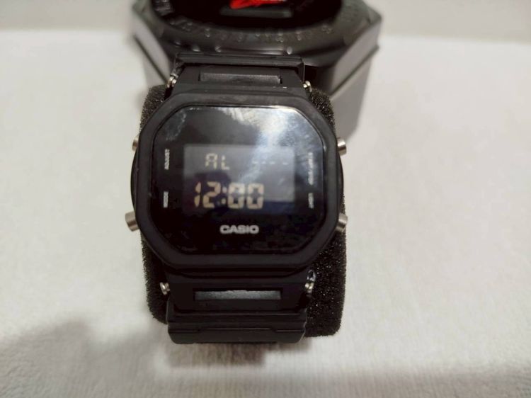 G-Shock (ของแท้) นาฬิกา G Shock ยักษ์เล็ก สายผ้า ดำล้วน ตะขอเงิน