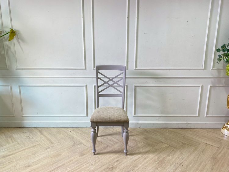 ชุดโต๊ะอาหาร 6 ที่นั่ง ท็อปไม้ เก้าอี้ เบาะผ้า สีครีม ยี่ห้อ Jelly Beans รูปที่ 6