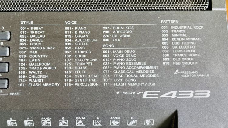 คีย์บอร์ดรุ่น Yamaha PSR-E433 รูปที่ 4